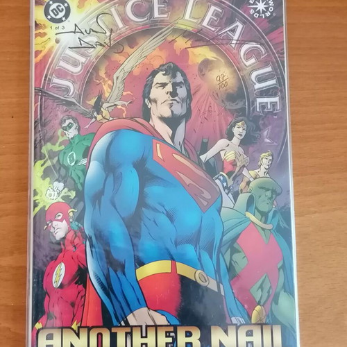 Justice League: Another Nail #1 like new, signed DC Comics