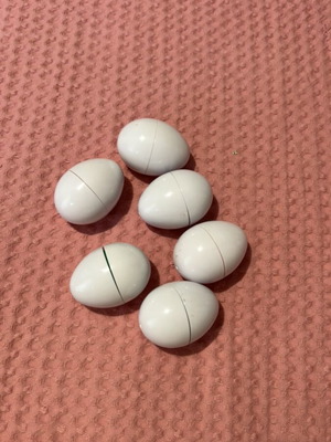 Plastic Easter Eggs Like New for Memory and Shape Learning