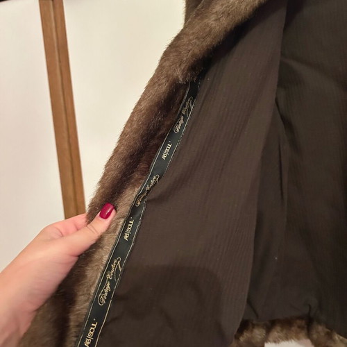 Vintage synthetic Italian fur bolero size 46 like new, brown, AB/SOUL