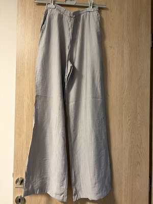 Zara gray pants with drawstring and pockets, like new, size S