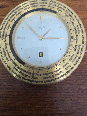Turler Swiss Worldclock with Calendar used, 8 Days Movement