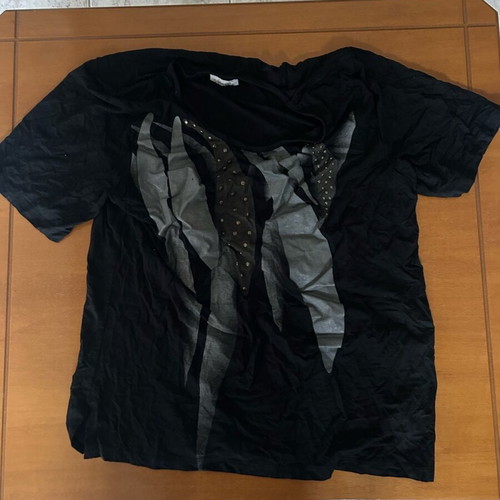 Albertini short-sleeve blouse like new, size XL, black and gray