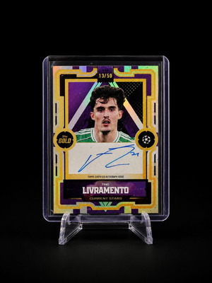 Topps UCC Gold 25/26 Livramento Autograph Numbered 13/50 Newcastle United