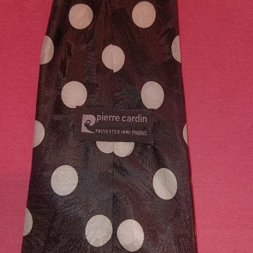 Vintage Pierre Cardin tie like new, black with white dots