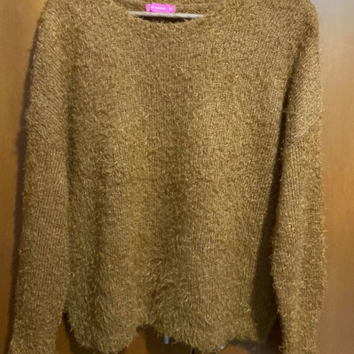 Pink Woman women's sweater like new, brown gold color