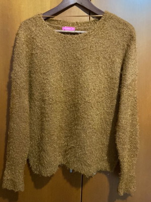 Pink Woman women's sweater like new, brown gold color