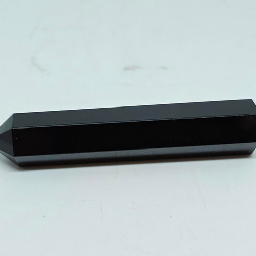 Obsidian Hexagonal Tower 7.5cm like new
