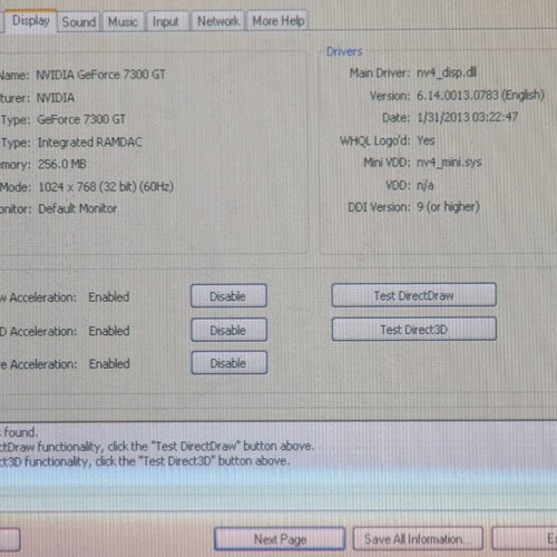GeForce 7300GT 256MB AGP used graphics card for WinXP