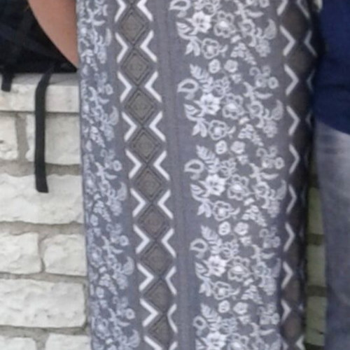 Plus size long dress Fuego like new, white and gray