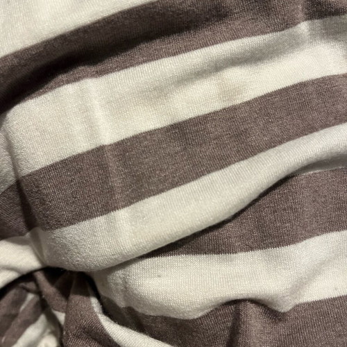 Strapless dress like new, striped white and beige, size S-M