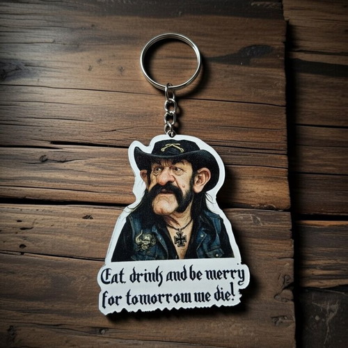 Μπρελόκ με καρικατούρα Lemmy motorhead καινούργιο, μαύρο, plexiglass