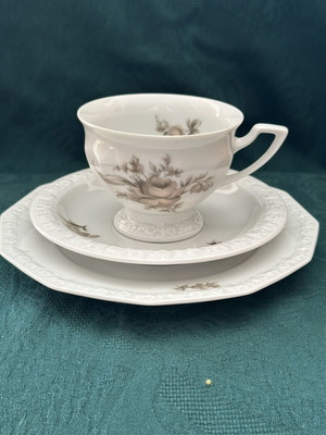 Rosenthal Maria Sepia Rose τριπλό σετ νέο