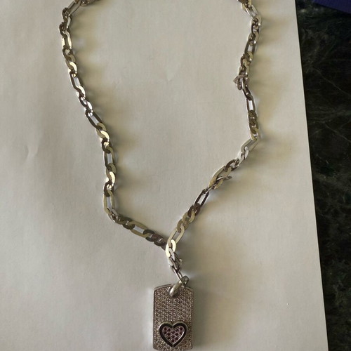 Oxette silver necklace like new, long or short
