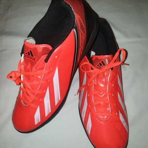 Adidas F10 Football Shoes used, size 42 2/3, red-orange indoor training