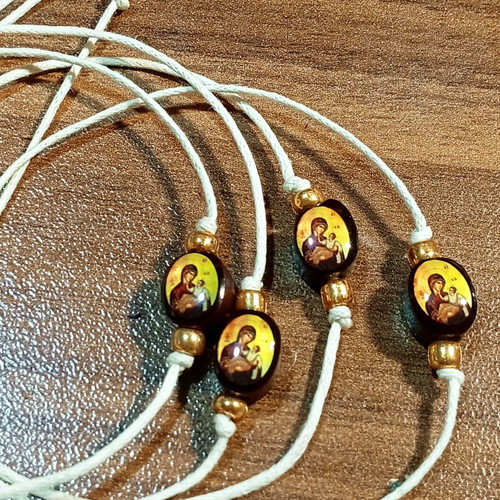 Handmade Martyrika Bracelets with Panagia Vrefokratousa beads new