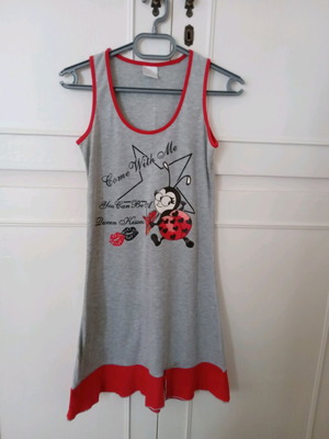 Lydia Creations mako nightdress used small gray and red