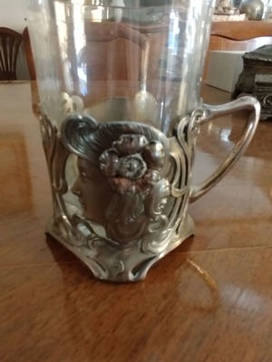 Σετ Art Nouveau WMF 6 βάσεις με αυθεντικά ποτήρια μεταχειρισμένο