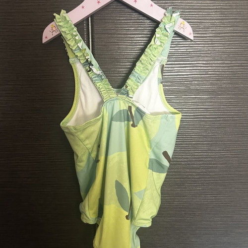 Zara girls' one-piece swimsuit with lemon print, like new, size 4 years