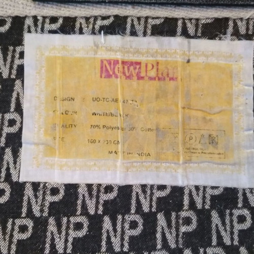 Christina Rossi Newplan rug like new, black and white, 1.60x2.30 m