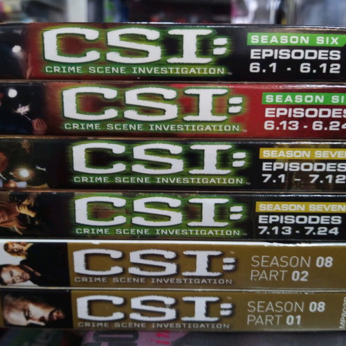 CSI series seasons 6/7/8 DVD without Greek subtitles, 18 discs
