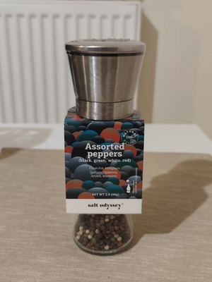 Salt Odyssey Assorted Peppers Grinder, pack of 2
