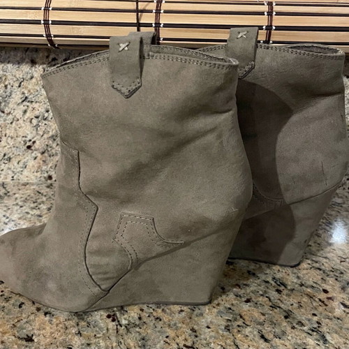 Bershka platform ankle boots used, brown, size 38