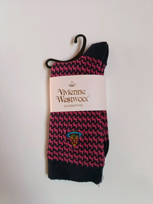 Vivienne Westwood socks new, black and pink