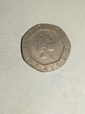 British Twenty Pence 20p 1990 used