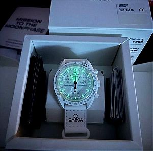 Omega x Swatch Mission to the Moonphase Snoopy Moonswatch White Brand New