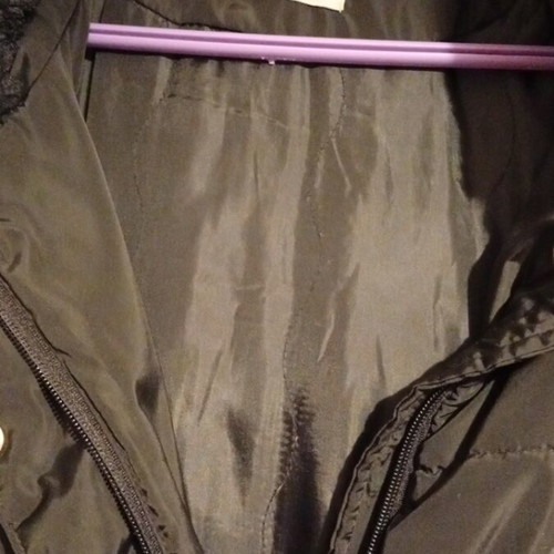 Thick jacket with detachable hood like new, black, XXXL