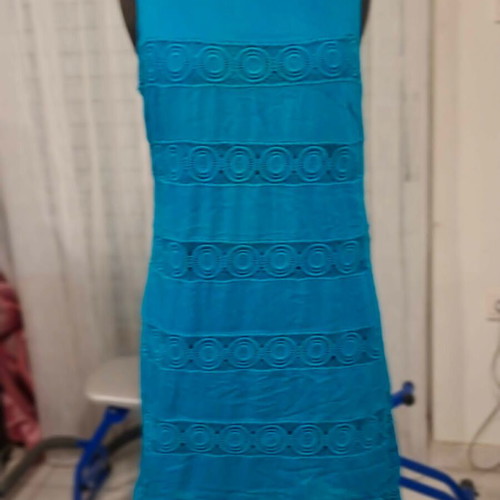 Monsoon cotton dress M / UK 12, petrol blue-green