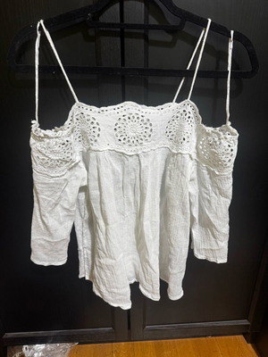 OYSHO blouse small used, 100% cotton, white