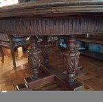 Carved round dining table used