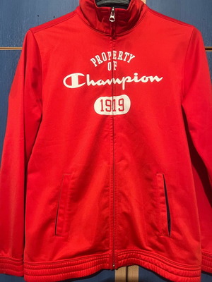 Champion sports jacket for boys size L, like new, red