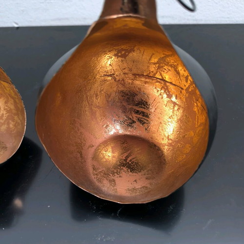 Decorative tealight holders like new, bronze and black color, set of 2
