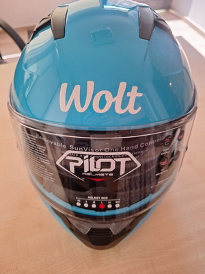 PILOT Full Face Motorcycle Helmet Wolt Edition, ECE 22.06, Size L