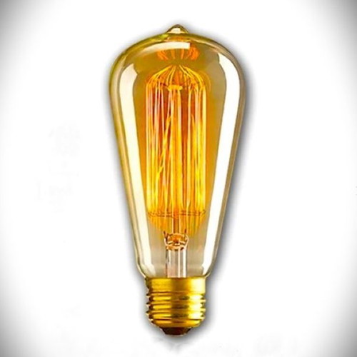 Antique Edison type 40w incandescent bulb retro 1930 era new
