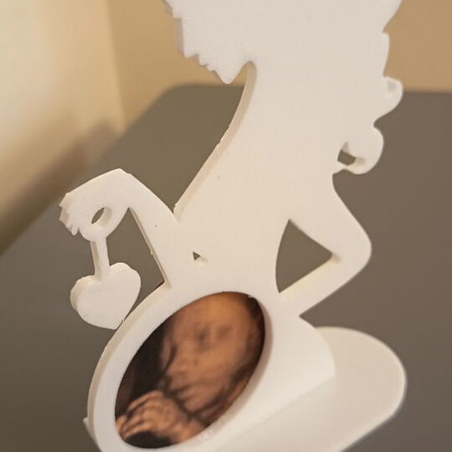Pregnancy ultrasound keepsake made to order with 3D mother figure