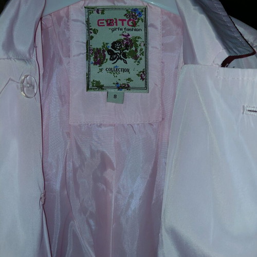 Evita pink girls' trench coat new