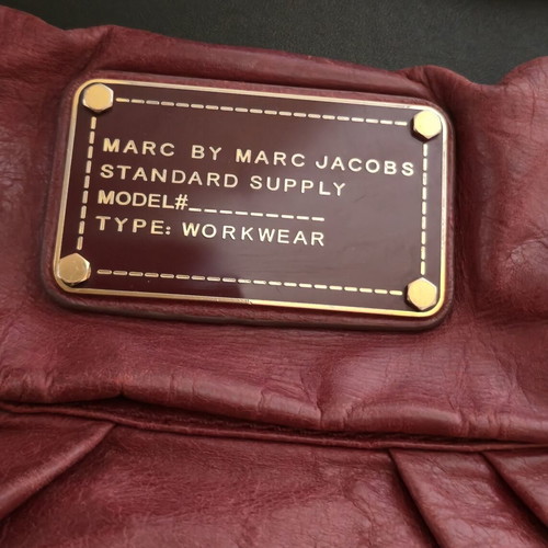 Marc Jacobs leather shoulder bag used, burgundy