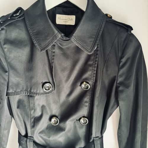 Massimo Dutti women's short trench coat size S like new, black