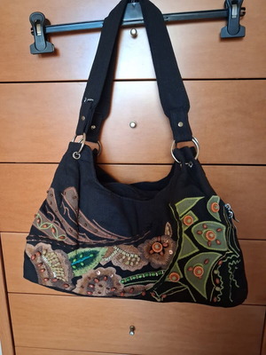 Marina Galanti shoulder bag like new, black fabric