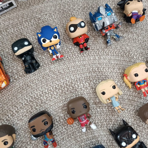 Funko Pop figures used, assorted collection
