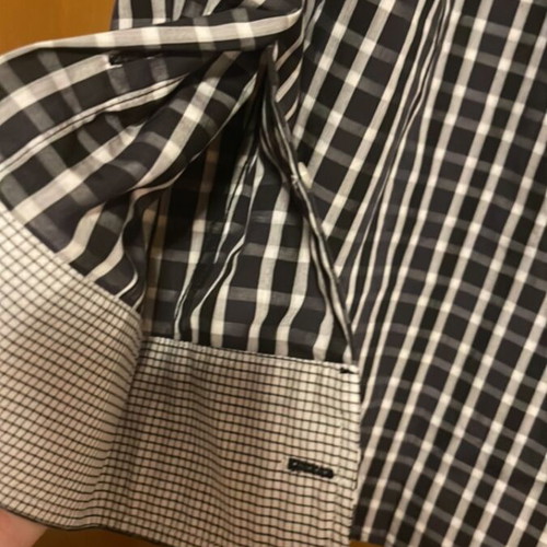 Makis Tselios medium regular fit shirt like new, black and white