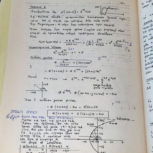 Automatic Control Exercises used, Nik. Krikeli, NTUA edition 1988