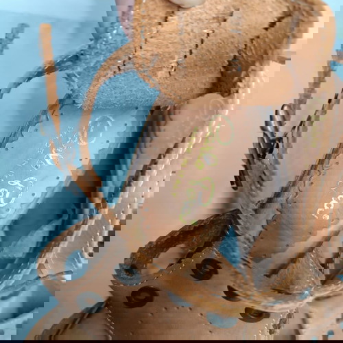 Кожени сандали на висок ток Carlo Pera употребявани, кафяви, номер 38