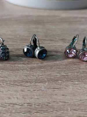 Dyrberg/Kern earrings set of 3 pairs used, multicolor