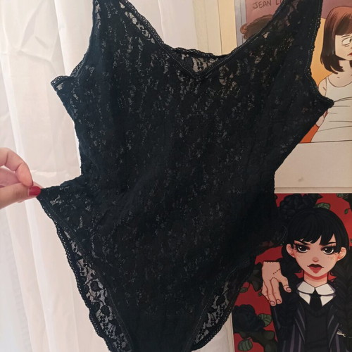 Dark Fairy Inspired Black Lace Bodysuit like new
