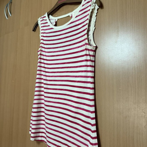 Bershka sleeveless blouse with red stripes used, size M