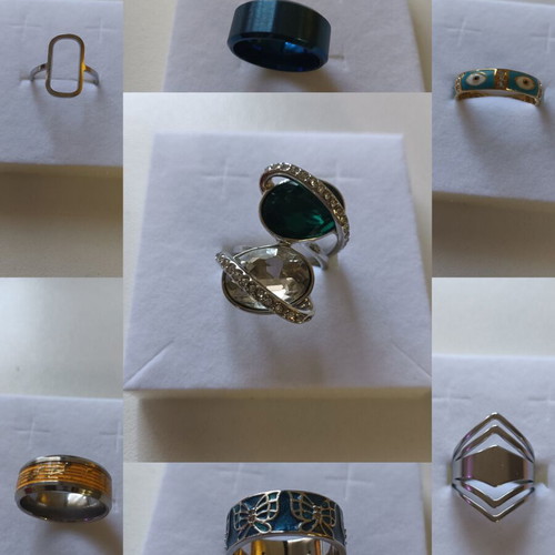 Rings used, various sizes and designs, adjustable